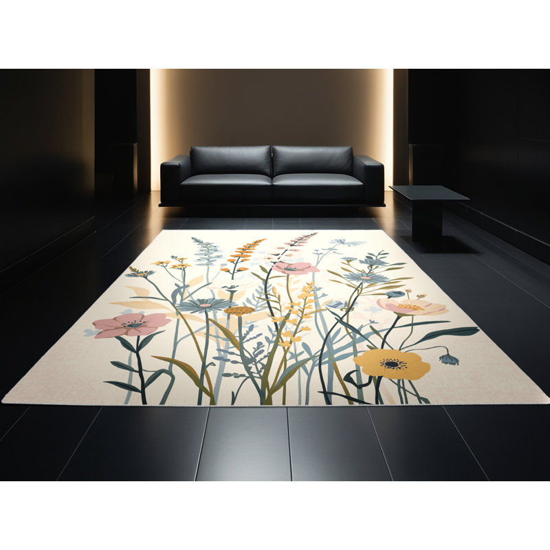 Tapis beige moderne et contemporain lavable à la machine Andrus, 2 x 5
