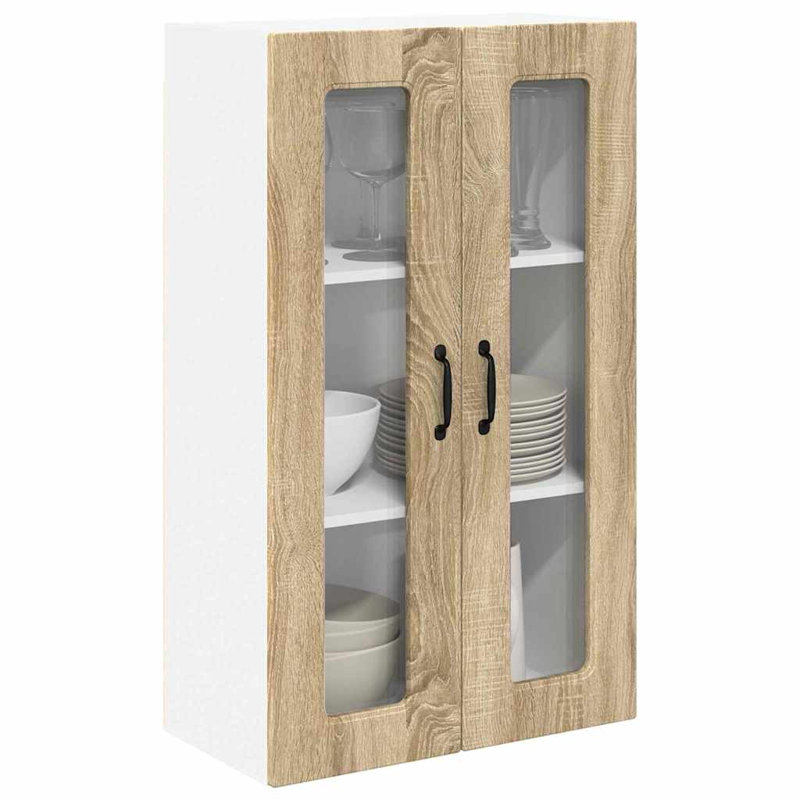 Vidaxl Kitchen Wall Cabinet Brown Oak 60 X 31 X 100 Cm Engineered Wood, Sonoma Oak, 100cm H x 60cm W x 31cm D