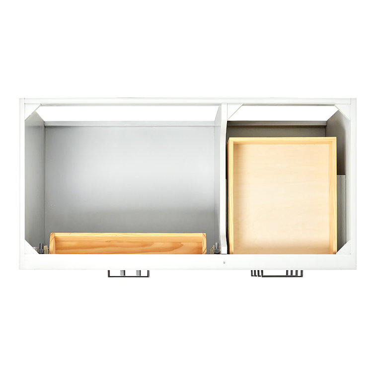 Shirebrook 43'' Single Bathroom Vanity with White Quartz Top