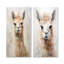 Minimalisme grunge Alpaca Portrait - Alpacas, ensemble de 2 reproductions d'art sur toile-102573098-102573096