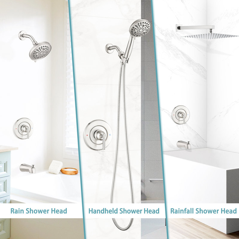 Remplacement de l'ensemble de garniture de robinet de douche à valve Posi-Temp Moen, Nickel brossé
