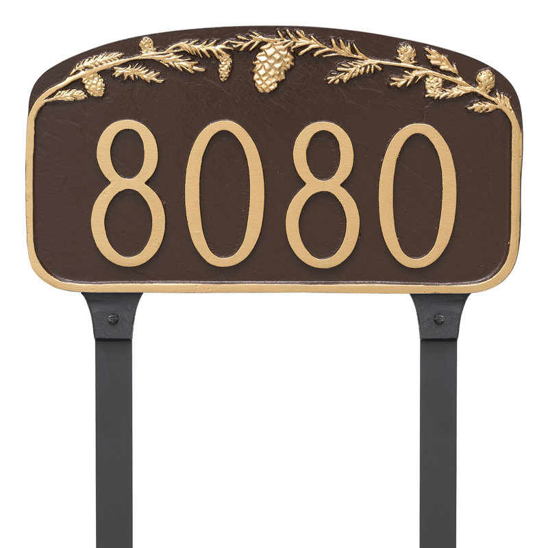 Rectangle Lawn Insert, Chocolate/Gold