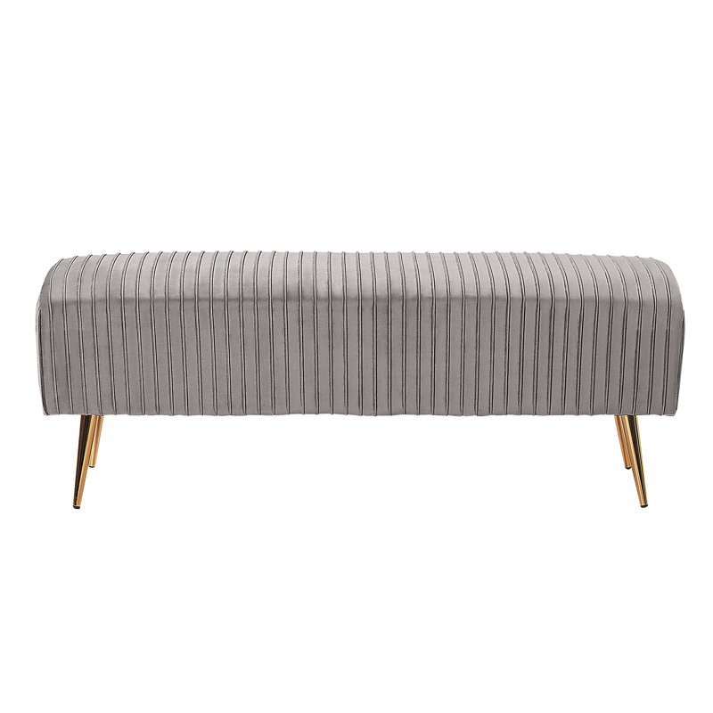 Foye Upholstered Bench, Grey
