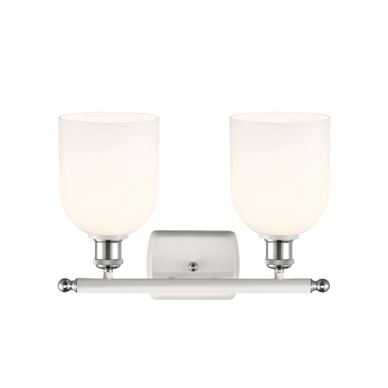 Allysson 2 - Light Dimmable Vanity Light, White Polished Chrome, Glossy White
