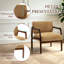 Chaise avec accoudoirs moderne en bois massif avec dossier réglable pivotant sur 360 °-714834465