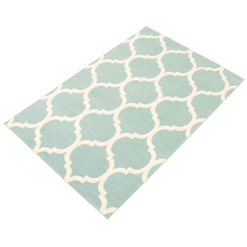 Ensemble de tapis vert / beige Jullien, Rectangle 4 pi 7 po x 6 pi 7 po