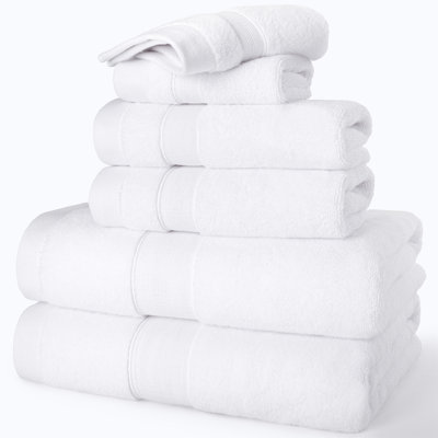 Ensemble de serviettes de bain 100% coton de qualité supérieure 700 g / m², 6 pièces très doux et absorbant