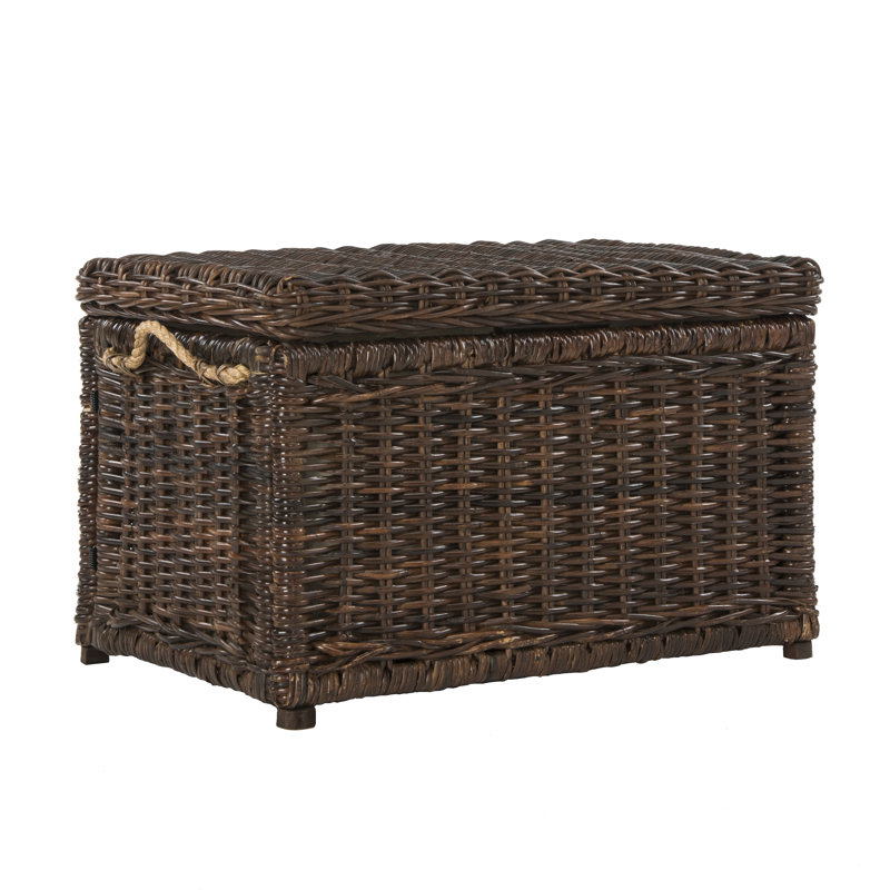 Coffre en osier , Brun