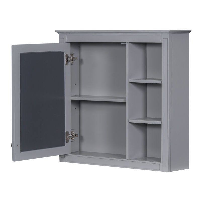 Armoire de salle de bain murale Zandon, Gris