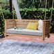 Umber Teak Porch Swing with Cushion