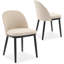 Ensemble de 4/6 chaises de salle à manger rembourrées modernes avec pieds en bois, chaises d'appoint en tissu à dossier incurvé pour restaurant, café-1538046062-1538046051
