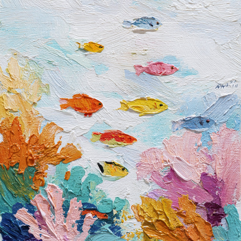 Art mural sur toile tendue Tropical Harmony, H 20 po x l 20 po
