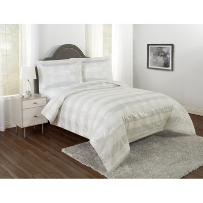 Jacks Polyester Box Stitch Striped Comforter
