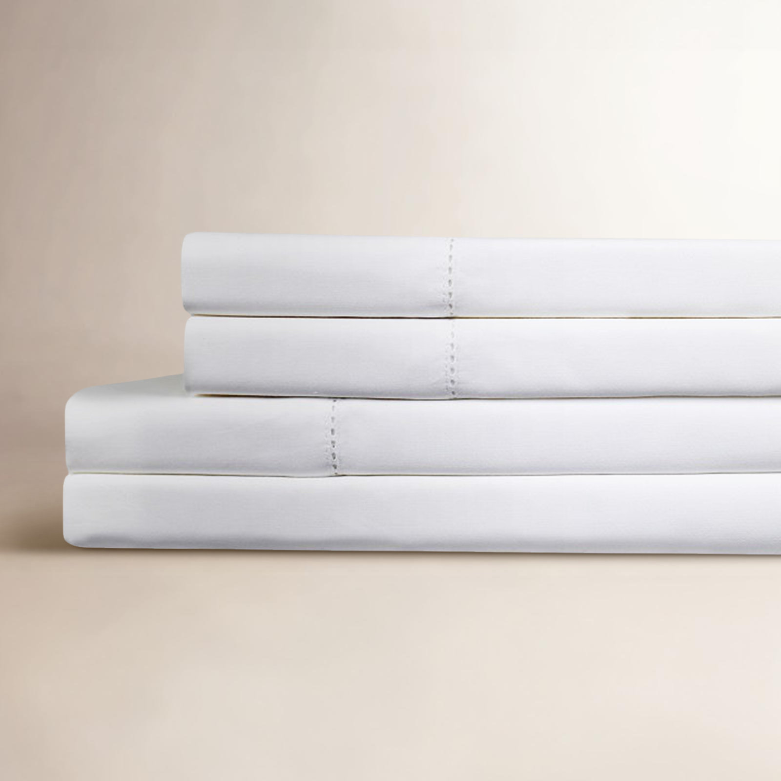Brina Cotton Sheet Set, Twin Sheet Set with 1 Pillowcases, White