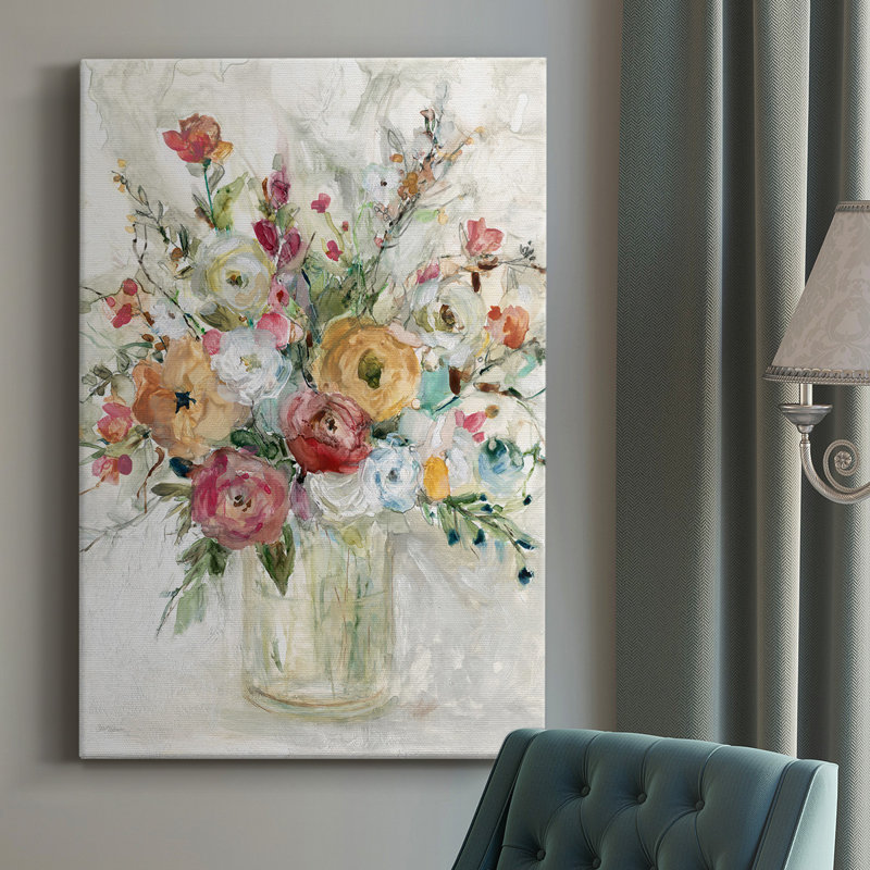 Toile tendue avec châssis contemporain de qualité supérieure - Prêt à accrocher, H 27 po x l 16 po x P 1 po