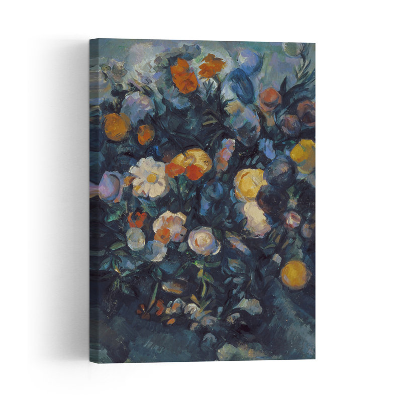 Vase de fleurs - Affiche murale abstraite contemporaine représentant des fleurs, H 36 po x l 24 po