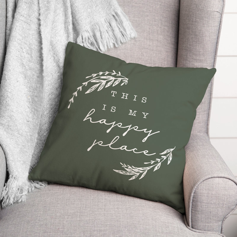 Outdoor Reversible Throw Pillow, H 18 po x l 18 po, Sauge