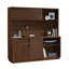 Ensemble de bureau de direction rectangulaire avec rehausse 2 pièces Bettye