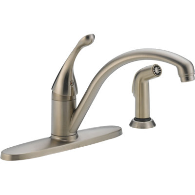 Collins Single-Handle Kitchen Sink Faucet with Side Sprayer, 4-Hole Kitchen Faucet