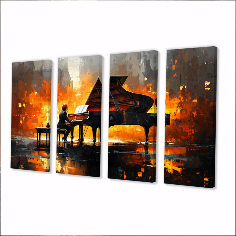 Winston Porter Orange Black Pianist On Stage Performance I - Music ...