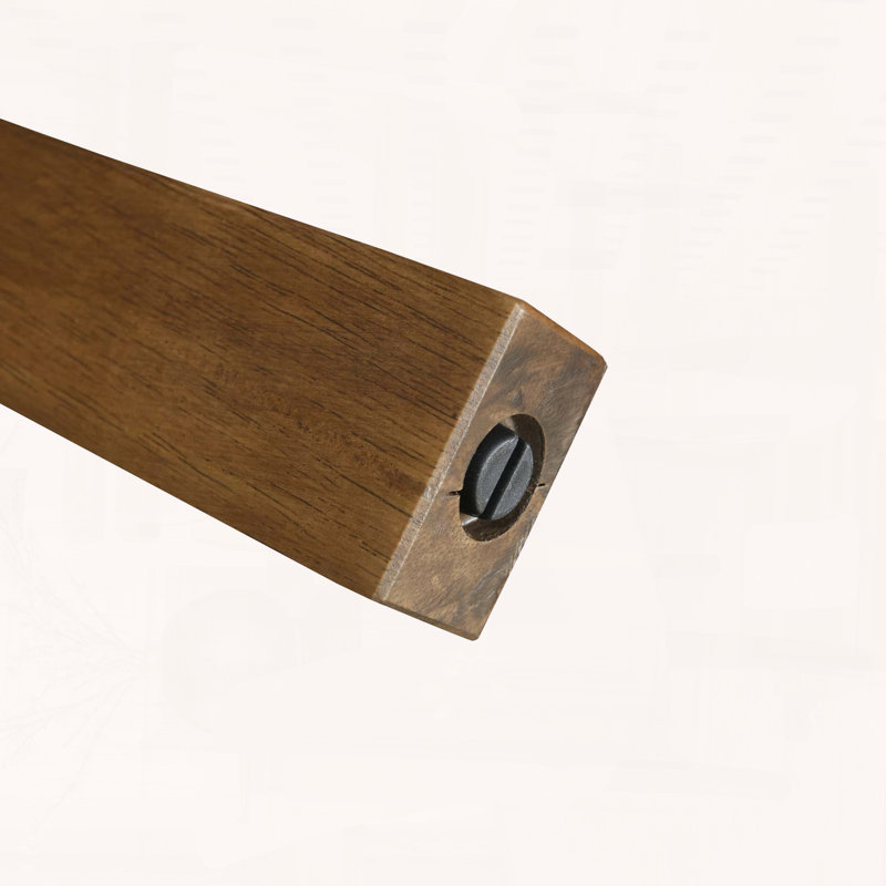 Tabouret de bar d'intérieur en bois avec finition noyer foncé et revêtement ivoire, ensemble de 2, Noyer foncé