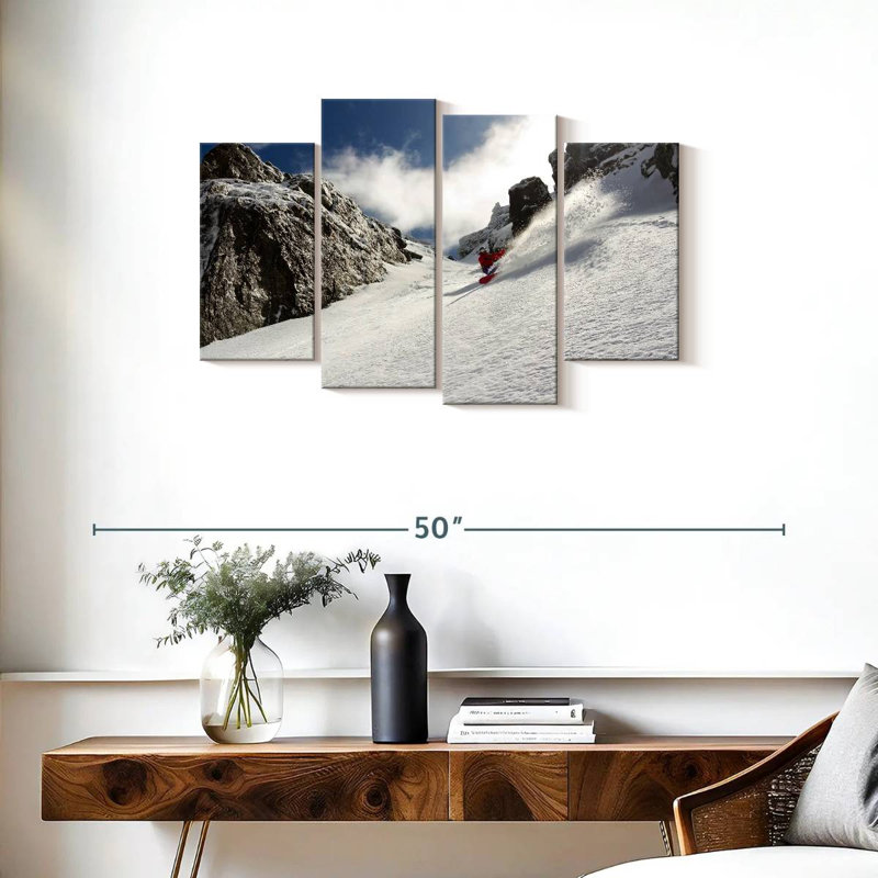 Sireci Downhill Snowboarder, 22" H x 36" W
