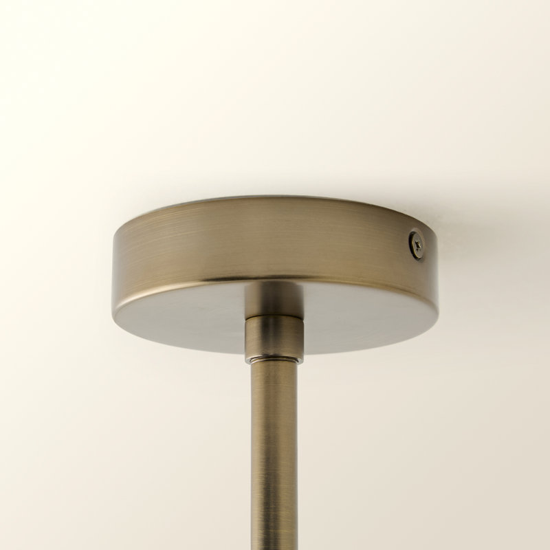 Susie Adjustable Drop Ceiling Light, With Bulb, Brushed Brass