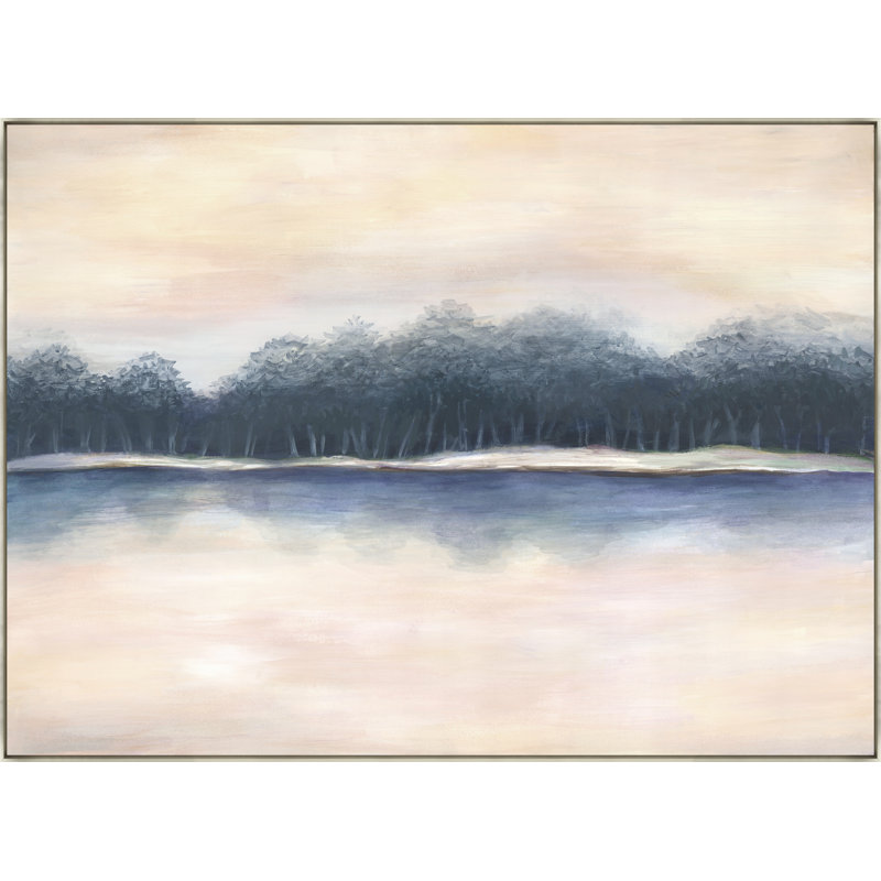 Une vue de l'autre côté par Helen Parker - peinture sur toile tendue, H 25,5 po x l 34,5 po, Image gel brossé