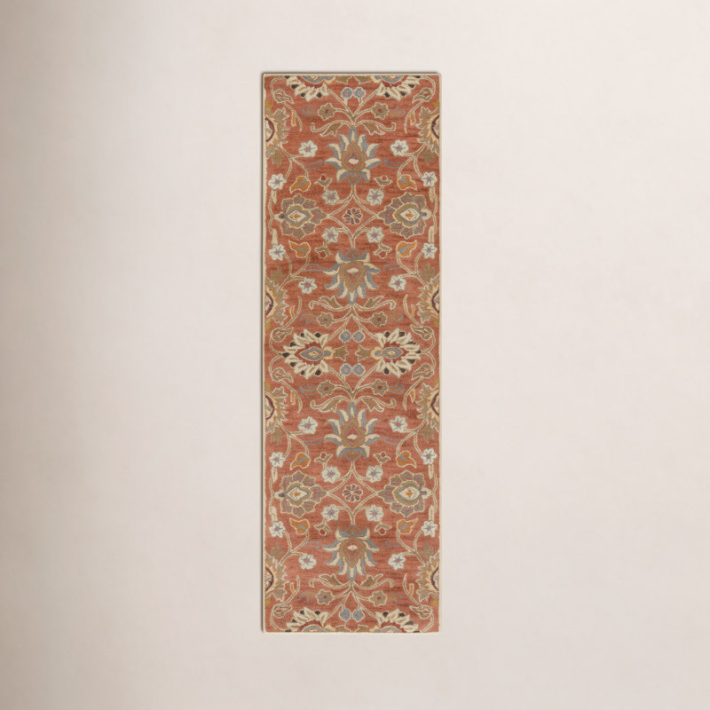 Arden Hand Tufted Wool Floral Indoor Rug, Runner 3' x 12'
