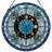 Moon Phase Stained Glass Window Panel，7.8H-692286284