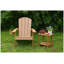 Chaise longue d'extérieur en teck avec porte-gobelet pour patio et jardin