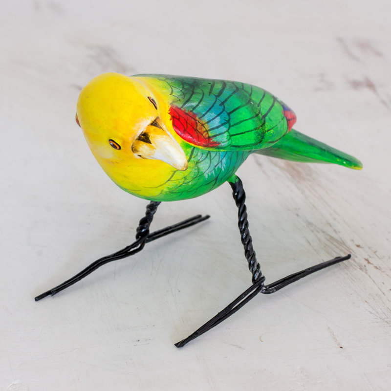 Figurine de guatemala en céramique perroquet Stovall