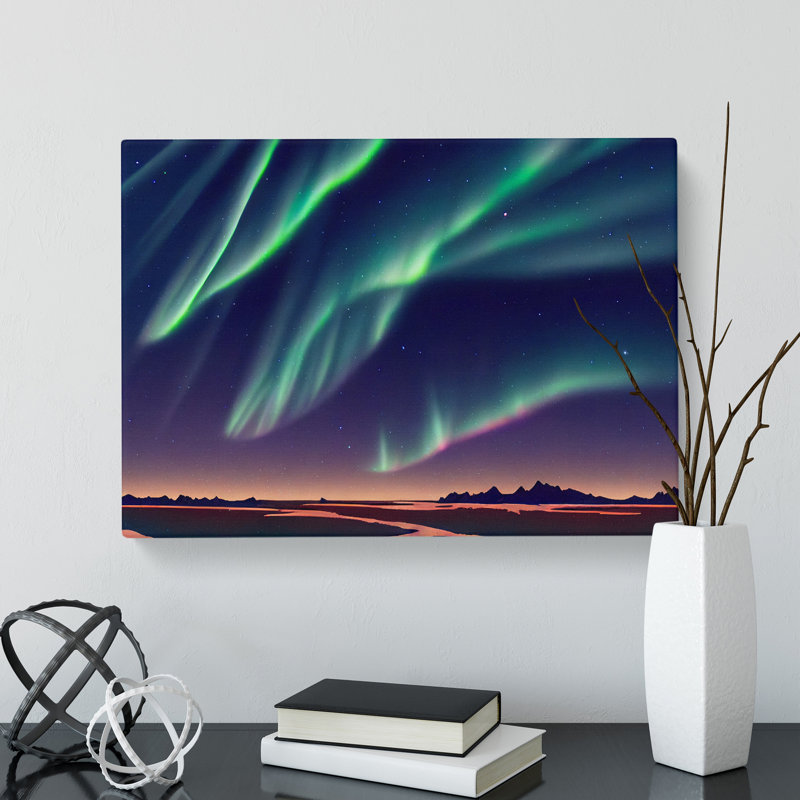 The Fancy Northern Lights - Wrapped Canvas, 35cm H x 50cm W x 3cm D