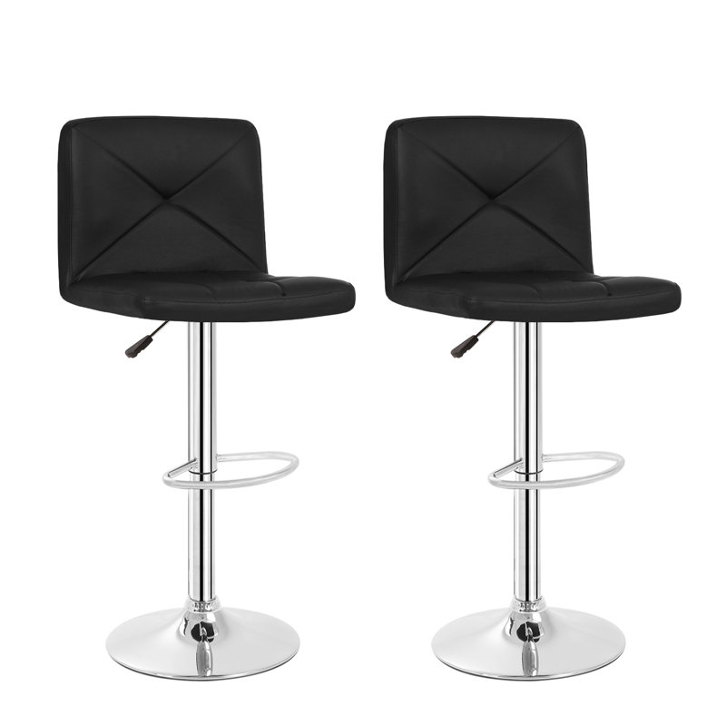 Tabouret pivotant à hauteur réglable, Noir