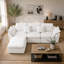 Canapé modulaire modulaire en nuage avec repose-pieds mobile, canapé moderne à 4 places, canapé à siège profond en forme de L pour le salon, appartement de chambre à coucher