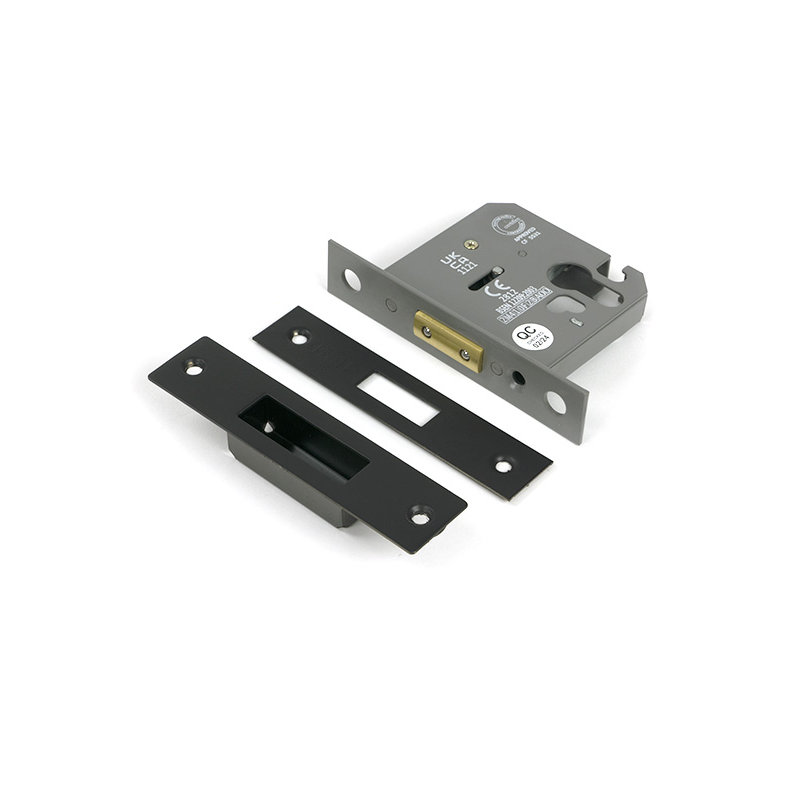 Polished Chrome 3" Euro Profile Dead Lock, Aged Bronze