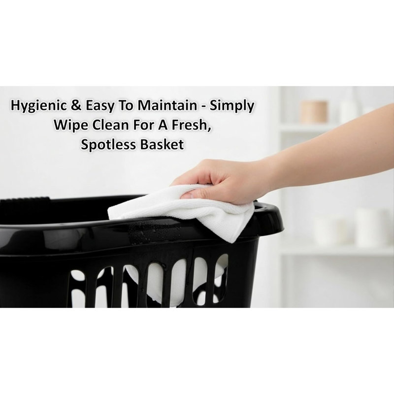 Plastic Laundry Room Organiser, Midnight Black