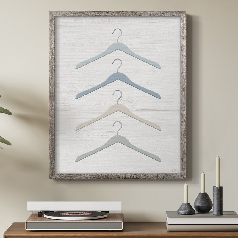 Laundry Hangers Framed Print - Solid Wood, 21" H x 17" W