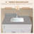  54" x 22" Solid Surface Engineered Stone Bathroom Vanity Top with Integrated Sink Faux Stone Countertop with 4 inch Backsplash for Mordern Barthoom in Gray Speckled Marble