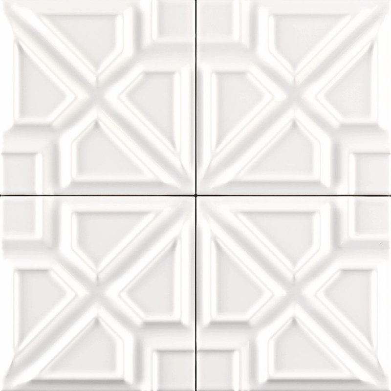 Grazia Milano 5" X 5" 3D Italian Glossy Wall Tile, Bianco White