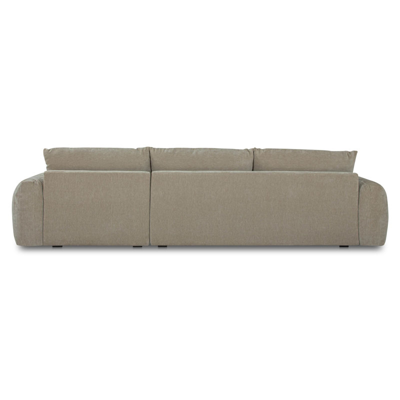 Berga Sectional Left Oat, Pebble Polyester, Right Hand Facing
