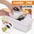 Cheer Collection Vegetable Slicer with 5 Stainless Steel Blades and Storage Container
