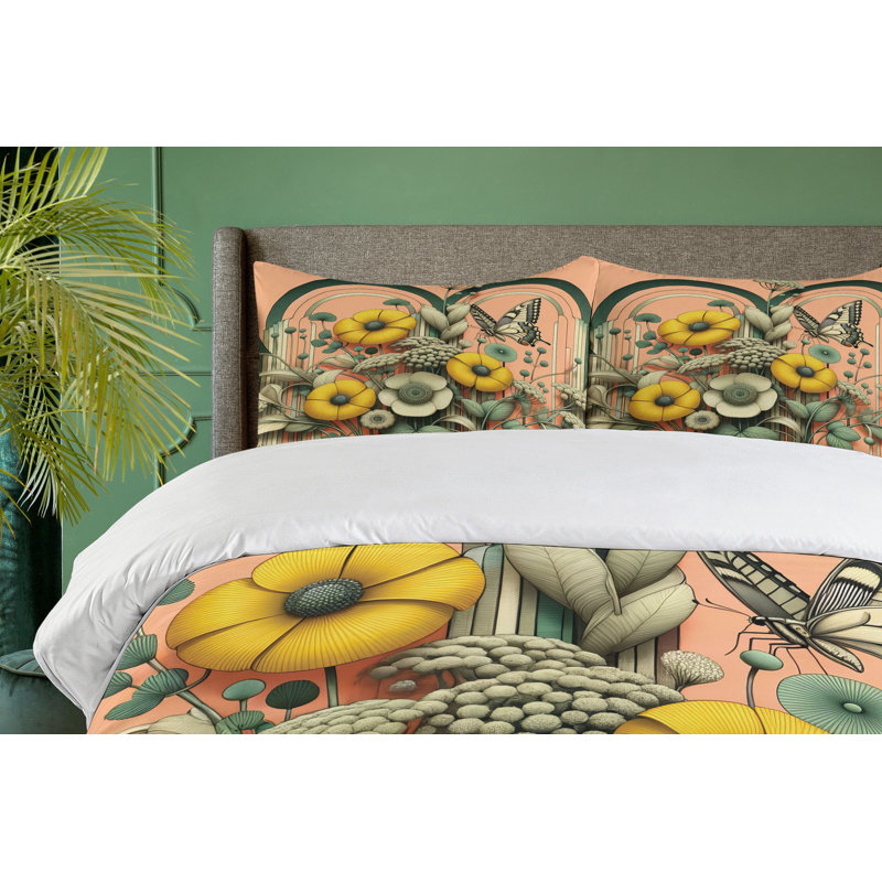 Boho Duvet Cover, California King Duvet Cover + 2 Standard Shams