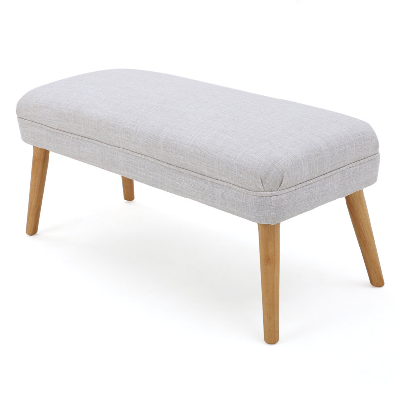 Sulayman Polyester Upholstered Bench, Beige