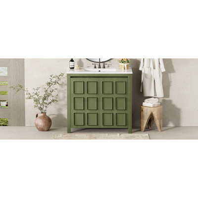 Bathroom Vanity Organizer With Ceramic Sink, Set Bathroom Storage Cabinet,Bathroom Vanity Cabinet