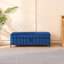 Banc de rangement rembourré en velours avec pieds en métal, idéal pour le salon-1490920207
