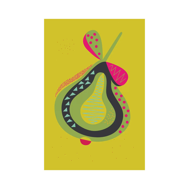 Pear II by Flatowl - Wrapped Canvas Print, 20.32 cm H x 30.48 cm W