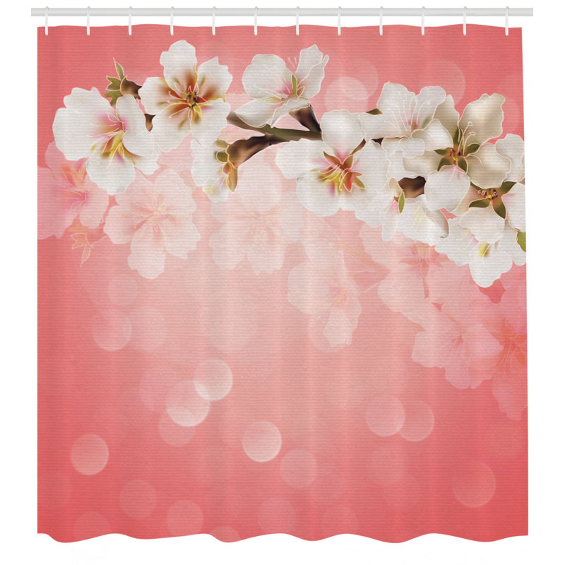 Shower Curtain with Hooks Included, 75" H x 69" W