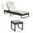 Benette 196cm Long Single Sun Lounger with Cushions and Table-939781326-939781327