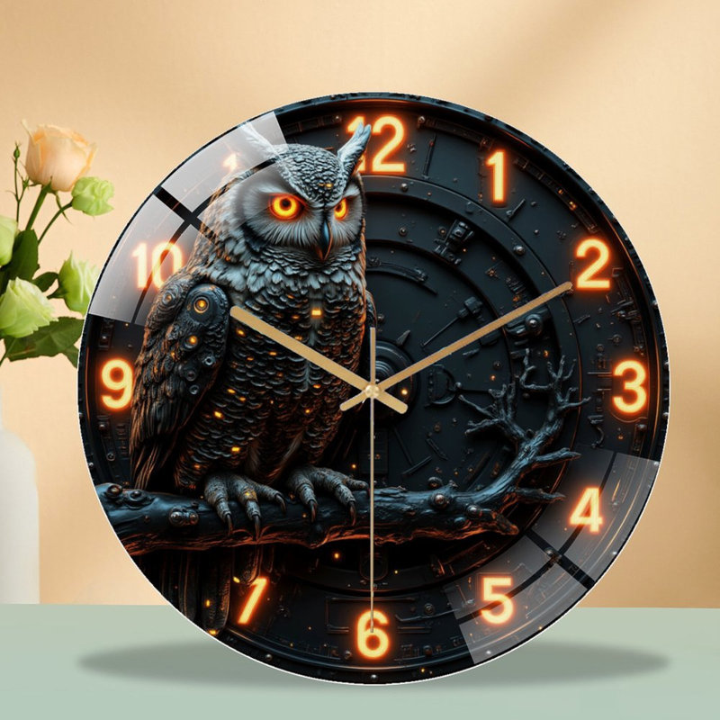 Horloge murale hibou